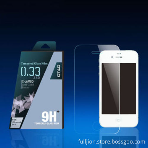 9h 0.2mm 0.33mm tempered glass screen protector for iPhone 4/4s